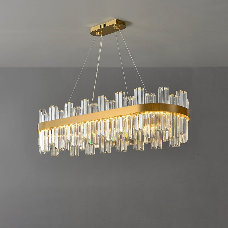 WOW Gold Oval Crystal Chandelier-wow2566