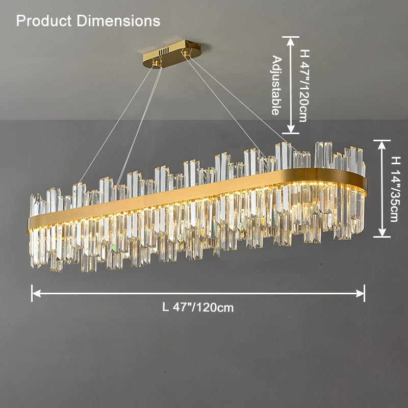 WOW Gold Oval Crystal Chandelier-wow2566
