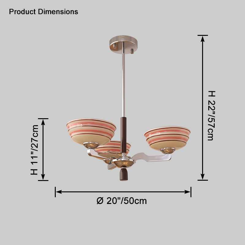 WOW Colored Glass Bowl Up Light Chandelier-wow2605