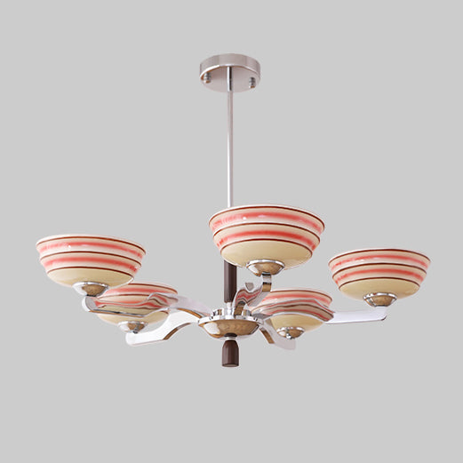 WOW Colored Glass Bowl Up Light Chandelier-wow2605