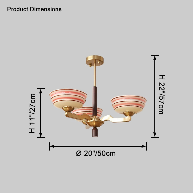 WOW Colored Glass Bowl Up Light Chandelier-wow2605