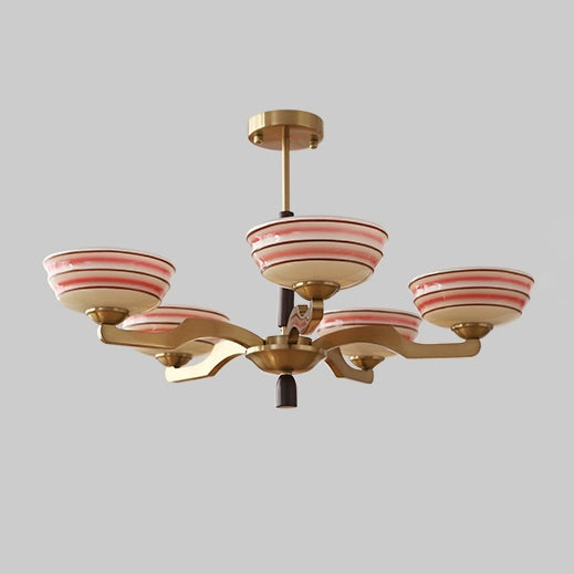 WOW Colored Glass Bowl Up Light Chandelier-wow2605