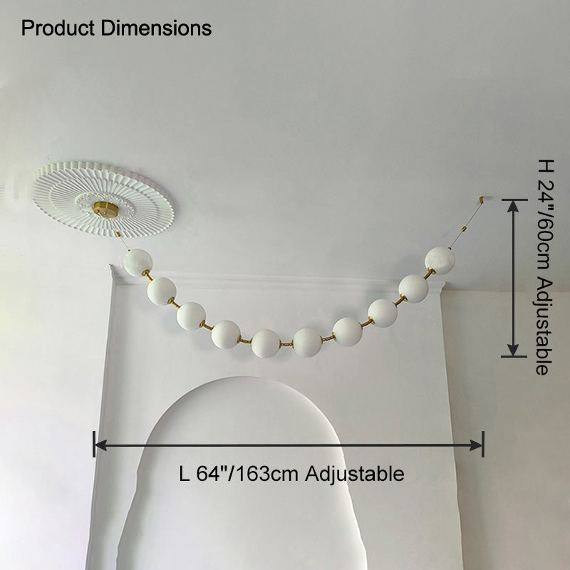WOW Pearl Acrylic Ball Chandelier-wow2705