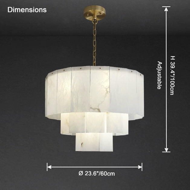 WOW Tiered Alabaster Chandelier-wow2829