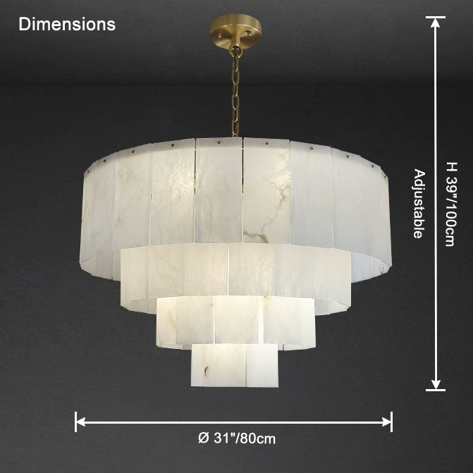 WOW Tiered Alabaster Chandelier-wow2829