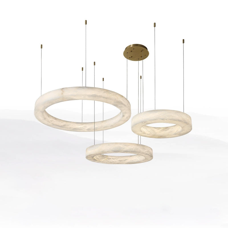 WOW 3 Rings Alabaster Chandelier-wow2857