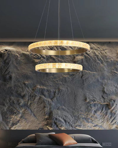 WOW Tiered Ring Led Crystal Chandelier-wow2549b