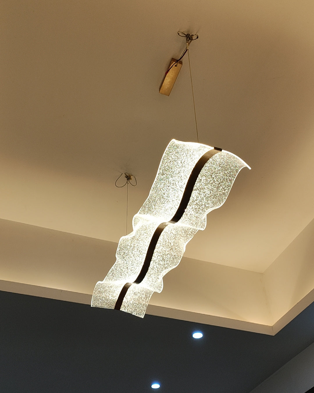 WOW Wave Ribbon Acrylic Chandelier-wow2596