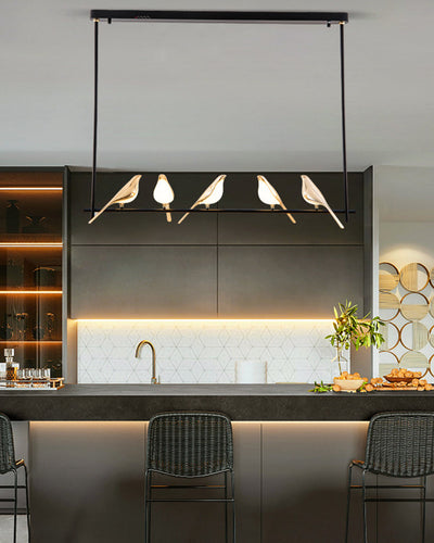 WOW Gold Bird Linear Chandelier-wow2512b