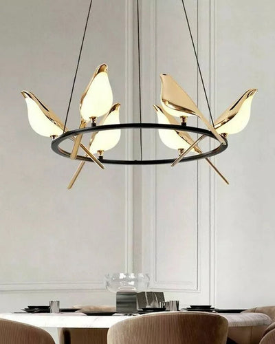 WOW Gold Bird Branch Chandelier-wow2512c