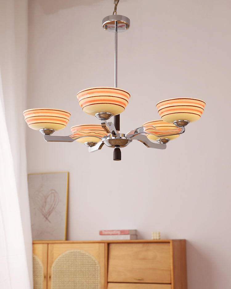 WOW Colored Glass Bowl Up Light Chandelier-wow2605