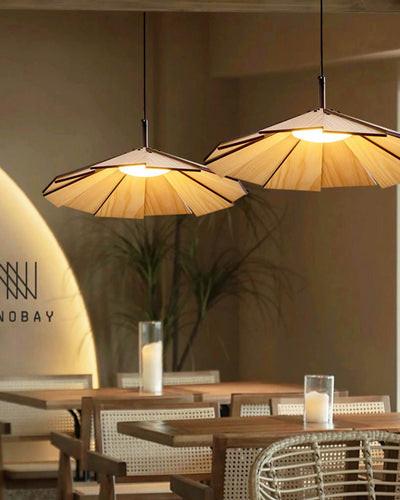 WOW Petal Wood Pendant Light-wow2525