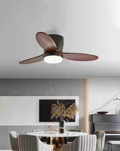 WOW Mid Century Modern Hugger Ceiling Fan Lamp-wow5115