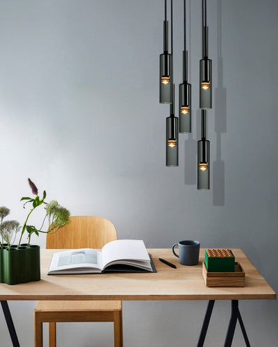 WOW Cylinder Smoked Glass Chandelier-wow2771