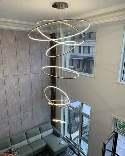 WOW Gold Tiered Circular Chandelier-wow2758