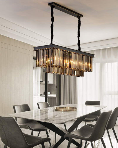 WOW Smoked Crystal Rectangular Chandelier-wow2918