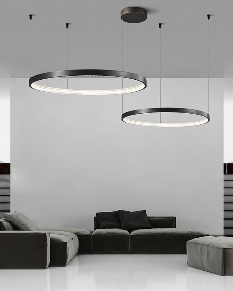 WOW Tiered Circular Led Brass Chandelier-wow2345