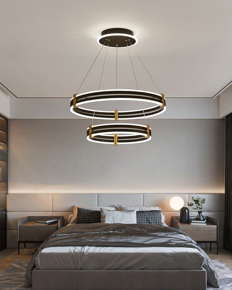 WOW Tiered Black Rings Chandelier-wow2172