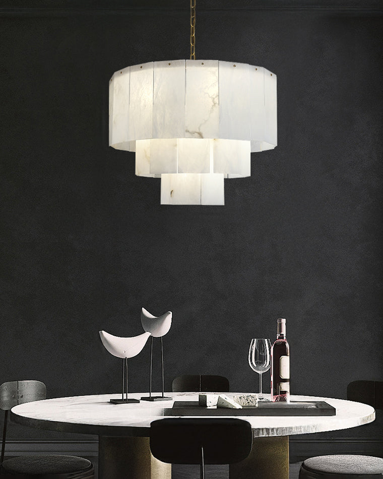 WOW Tiered Alabaster Chandelier-wow2829