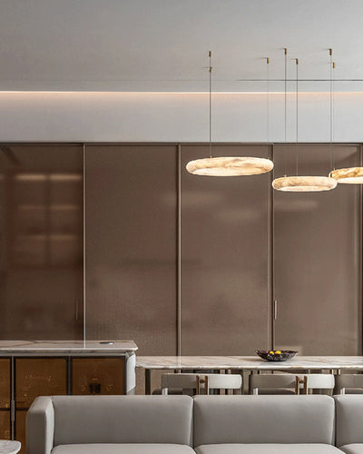 WOW Alabaster Circle LED Chandelier-wow2873