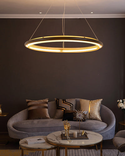 WOW Black and Gold Ring LED Chandelier-wow2119a