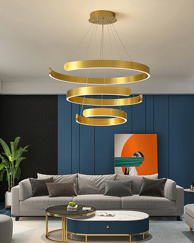 WOW Gold Tiered Ring Chandelier-wow2916