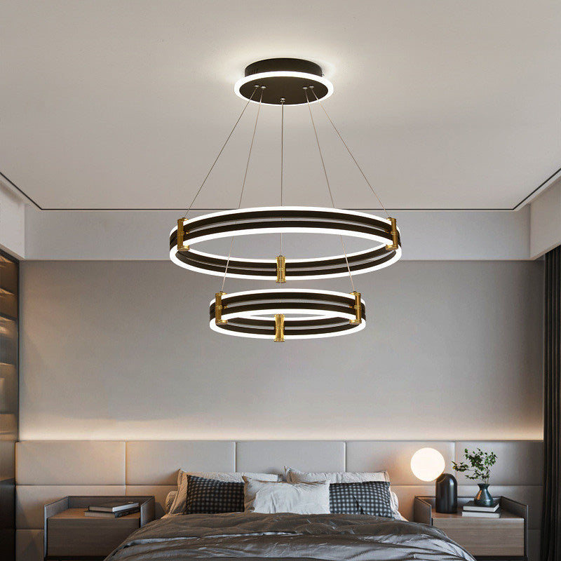 WOW Tiered Black Rings Chandelier-wow2172