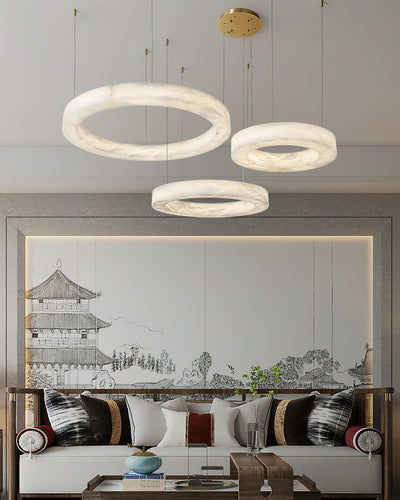 WOW 3 Rings Alabaster Chandelier-wow2857