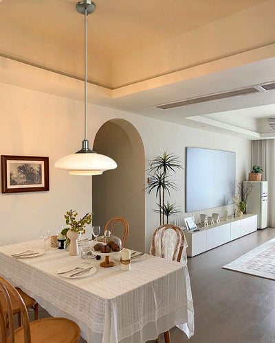 WOW Milk Glass Flying Saucer Pendant Light-wow2748