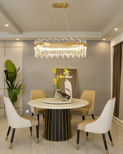 WOW Gold Oval Crystal Chandelier-wow2566