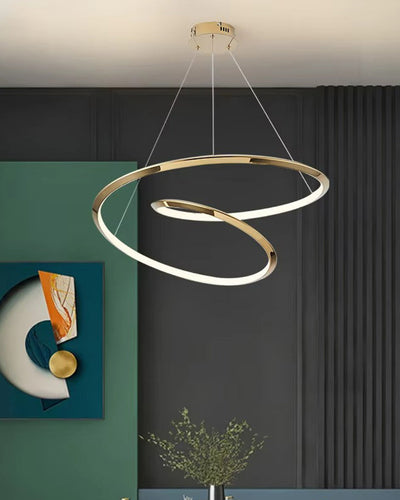 WOW Gold Swirl Stainless Steel Chandelier-wow2708