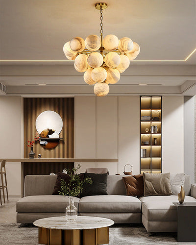 WOW Tiered Alabaster Globe Chandelier-wow2867