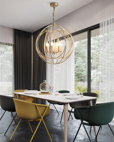 WOW Gold Orb Cage Chandelier-wow2593