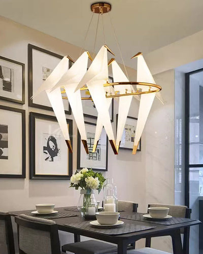 WOW Origami Bird Oval Chandelier-wow2737