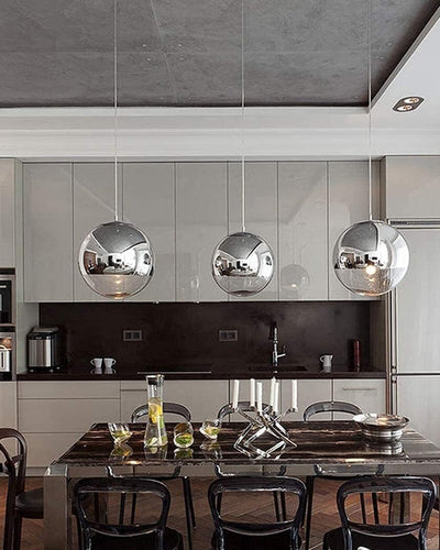 WOW Gold Chrome Globe Pendant Light-wow2691