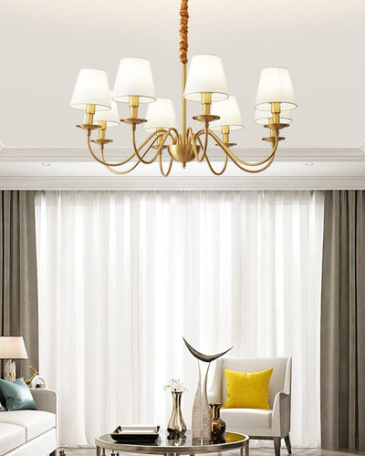 WOW Gold Fabric Shaded Chandelier-wow2951