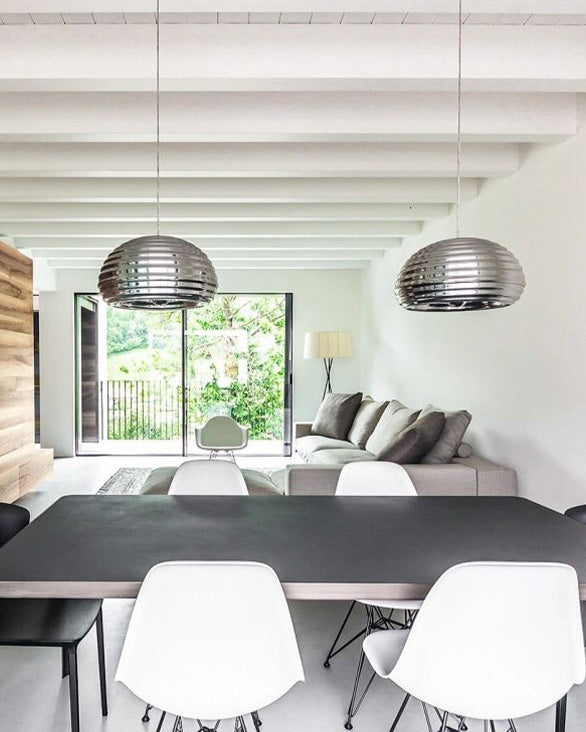 WOW Silver Fluted Dome Pendant Light-wow2660
