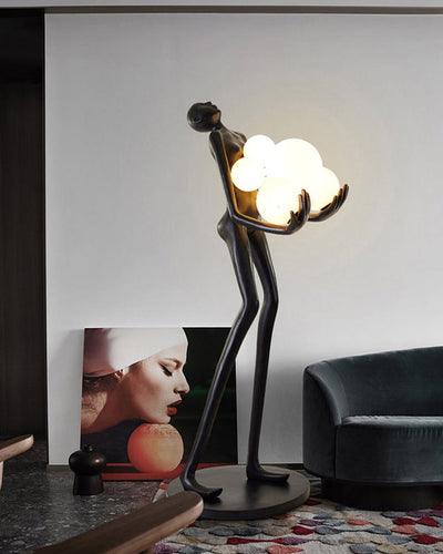 WOW Sculptural Glass Globe Floor Lamp-wow7083