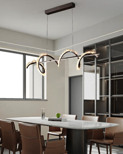 WOW Swirl Crystal Linear Chandelier-wow2713