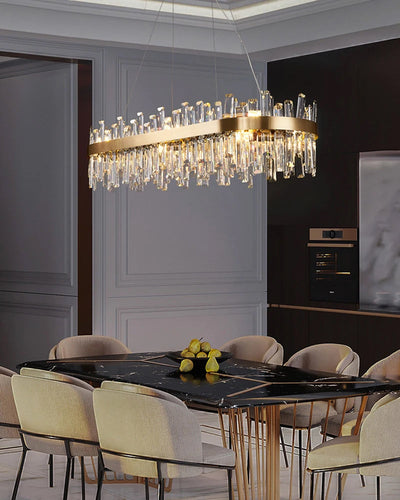 WOW Gold Long Oval Crystal Chandelier-wow2339b