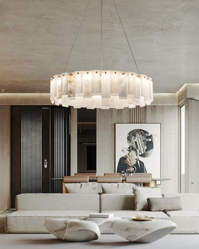 WOW Luxury Alabaster Round Chandelier-wow2861