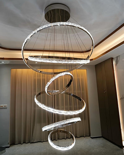 WOW Tiered Circular Led Crystal Chandelier-wow2491b