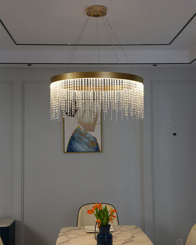 WOW Rectangular Crystal Fringe Chandelier-wow2349