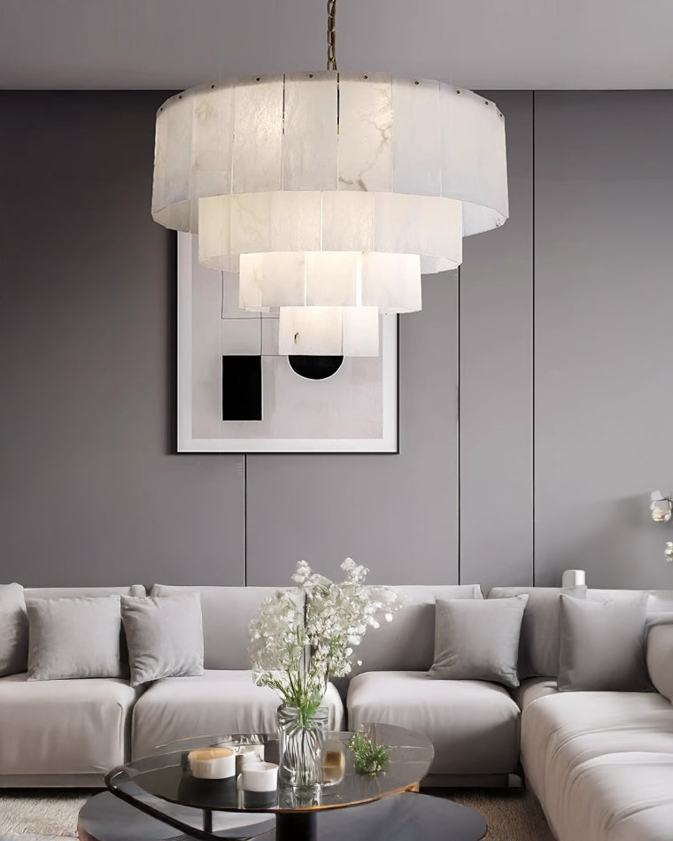 WOW Tiered Alabaster Chandelier-wow2829