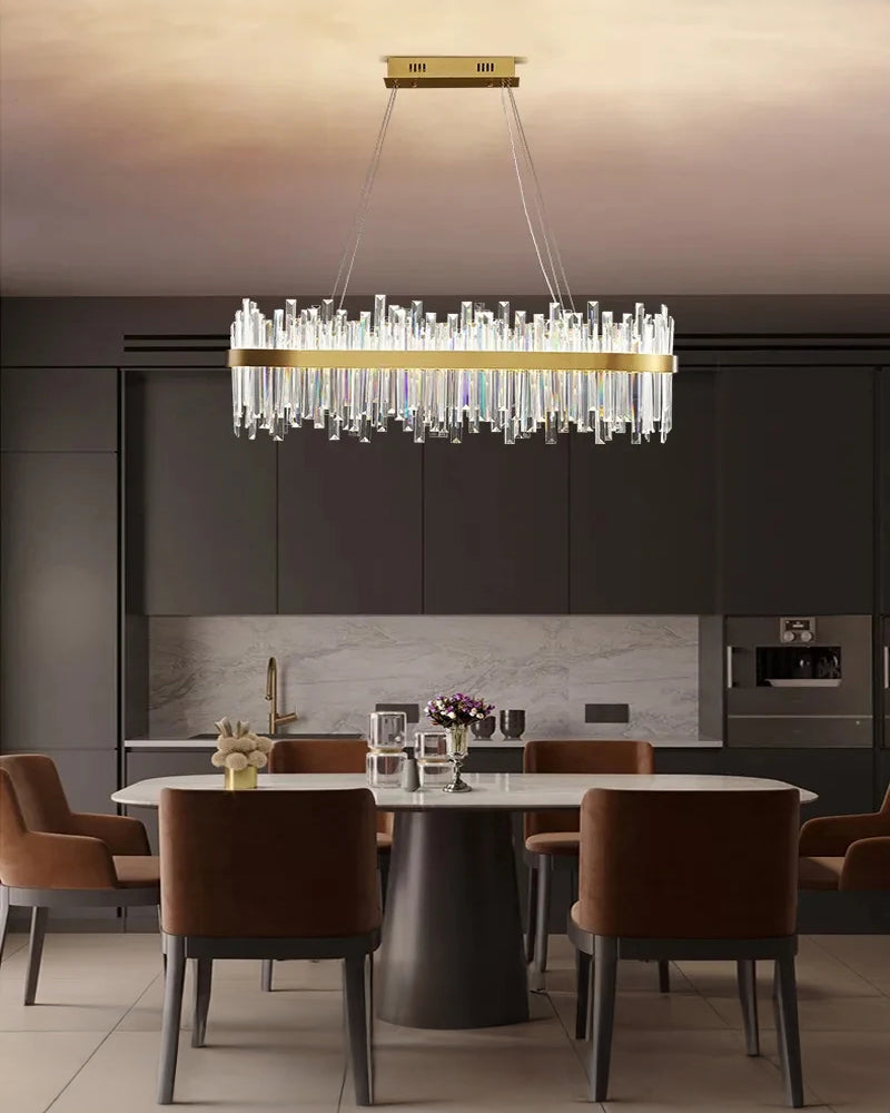WOW Gold Oval Crystal Chandelier-wow2566