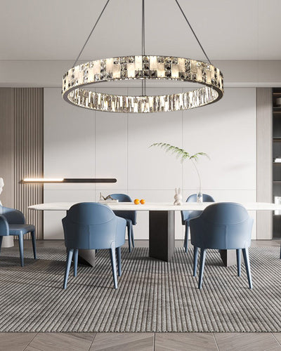 WOW Round Crystal Alabaster Chandelier-wow2738