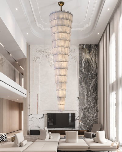 WOW Long Cascading Alabaster Staircase Chandelier-wow2927