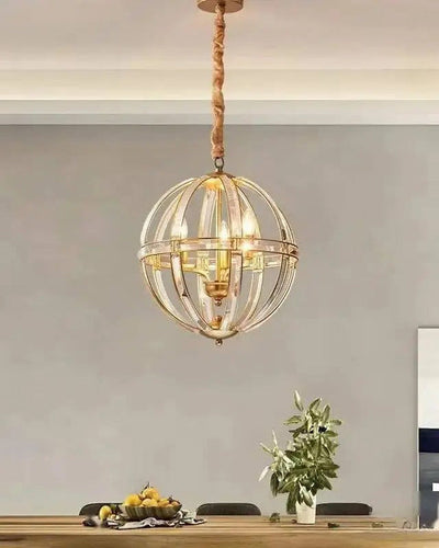 WOW Cage Crystal Orb Chandelier-wow2595
