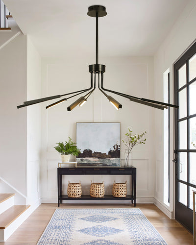 WOW 10 Light Stick Led Starburst Chandelier-wow2646