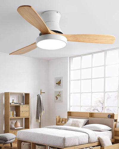 WOW 3 Wood Blade Hugger Ceiling Fan Lamp-wow5120